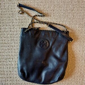 Tory Burch NAVY Leather Shoulder Bag